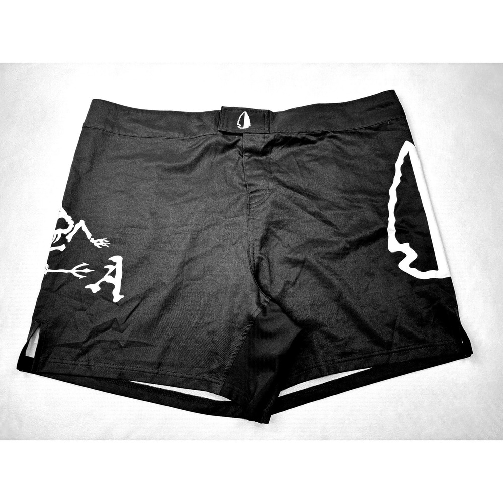 Tachuntfish Mens Board Shorts‎ Black Skeleton Fish Arrowhead Swim Trunks 2XL
